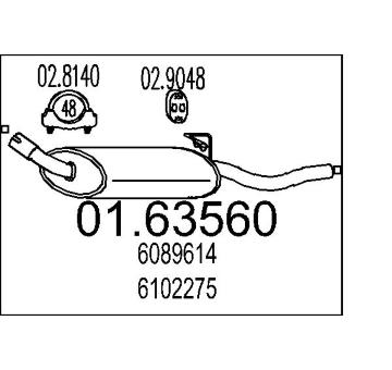 Zadní tlumič výfuku MTS 01.63560