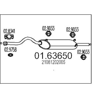 Zadní tlumič výfuku MTS 01.63650