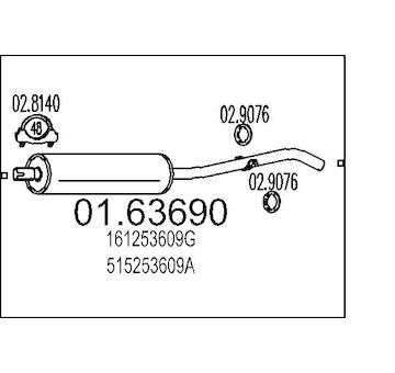 Zadní tlumič výfuku MTS 01.63690