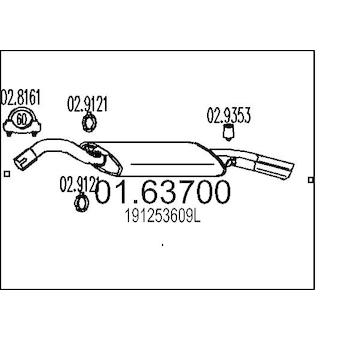 Zadní tlumič výfuku MTS 01.63700