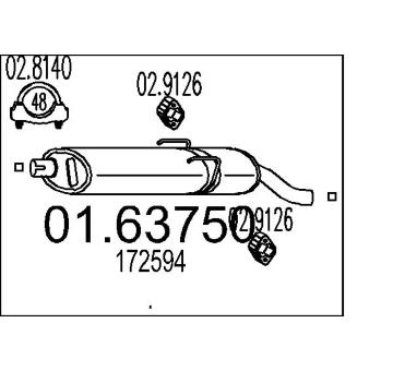 Zadni tlumic vyfuku MTS 01.63750