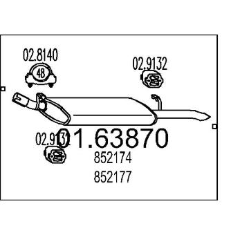 Zadní tlumič výfuku MTS 01.63870