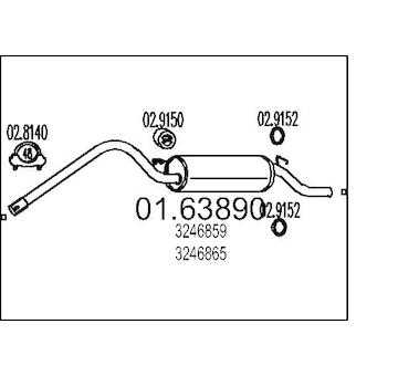Zadní tlumič výfuku MTS 01.63890