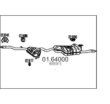 Zadní tlumič výfuku MTS 01.64000