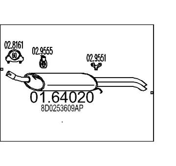 Zadní tlumič výfuku MTS 01.64020