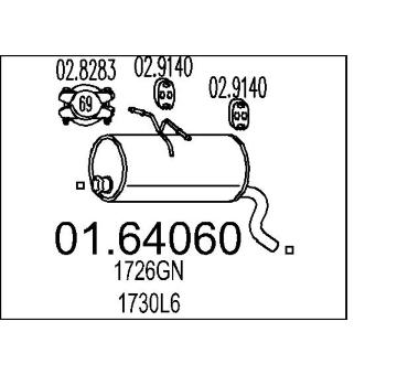 Zadní tlumič výfuku MTS 01.64060