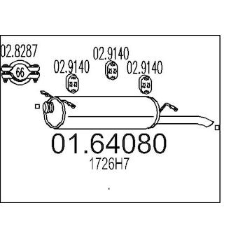 Zadní tlumič výfuku MTS 01.64080