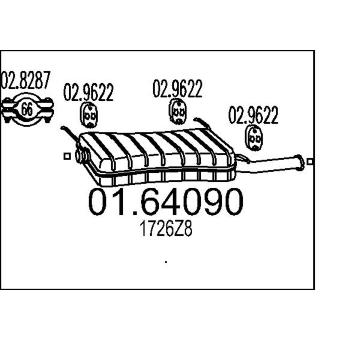 Zadní tlumič výfuku MTS 01.64090
