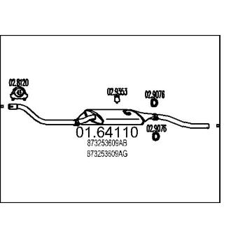 Zadní tlumič výfuku MTS 01.64110