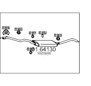 Zadní tlumič výfuku MTS 01.64130