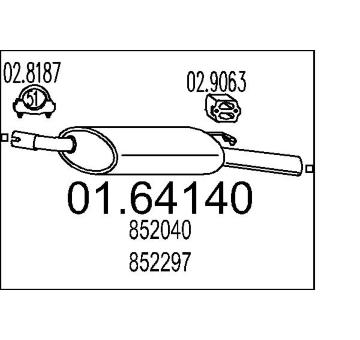 Zadní tlumič výfuku MTS 01.64140