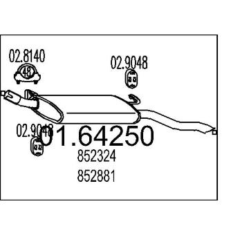 Zadní tlumič výfuku MTS 01.64250