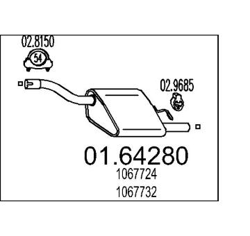 Zadní tlumič výfuku MTS 01.64280