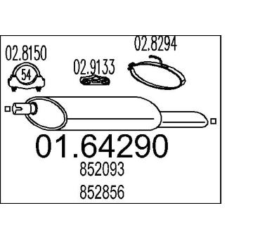 Zadní tlumič výfuku MTS 01.64290