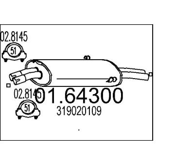 Zadní tlumič výfuku MTS 01.64300