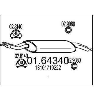 Zadní tlumič výfuku MTS 01.64340