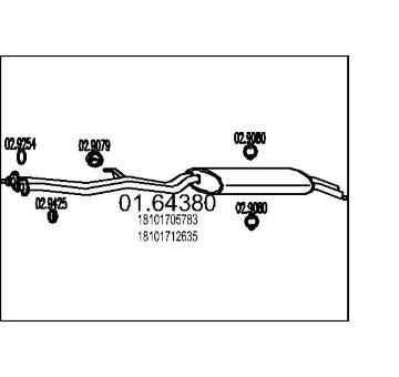 Zadní tlumič výfuku MTS 01.64380