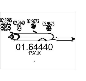 Zadní tlumič výfuku MTS 01.64440