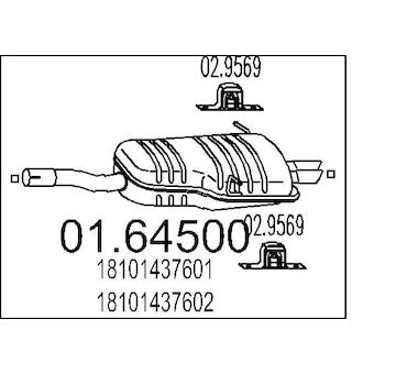 Zadní tlumič výfuku MTS 01.64500
