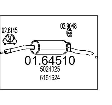 Zadní tlumič výfuku MTS 01.64510