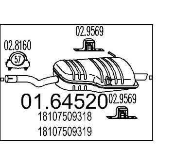 Zadní tlumič výfuku MTS 01.64520