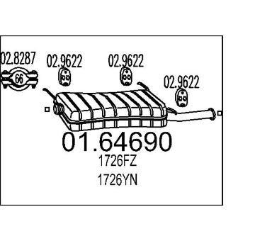 Zadní tlumič výfuku MTS 01.64690