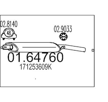 Zadní tlumič výfuku MTS 01.64760