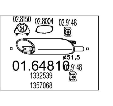 Zadní tlumič výfuku MTS 01.64810