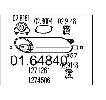 Zadní tlumič výfuku MTS 01.64840