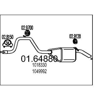 Zadní tlumič výfuku MTS 01.64880