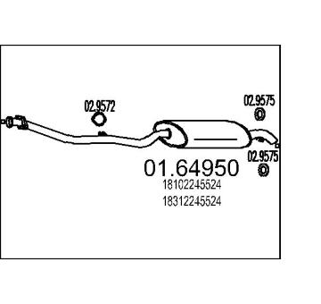 Zadní tlumič výfuku MTS 01.64950