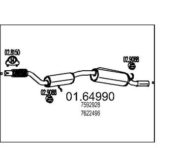 Zadní tlumič výfuku MTS 01.64990