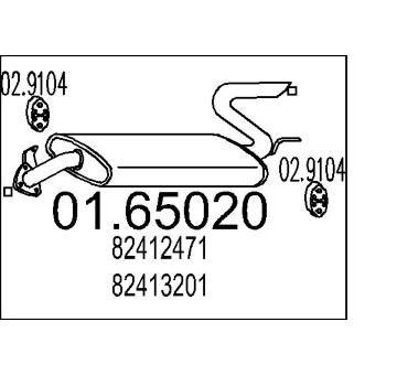 Zadní tlumič výfuku MTS 01.65020