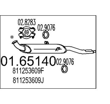 Zadní tlumič výfuku MTS 01.65140