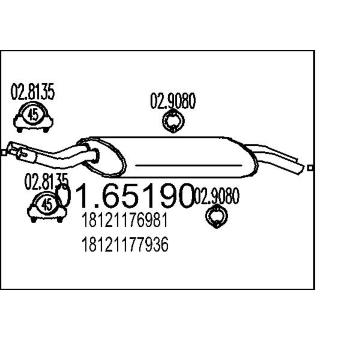 Zadní tlumič výfuku MTS 01.65190
