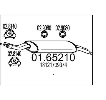 Zadní tlumič výfuku MTS 01.65210