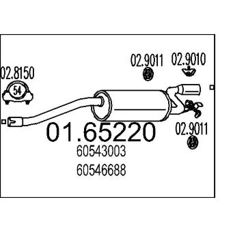 Zadní tlumič výfuku MTS 01.65220