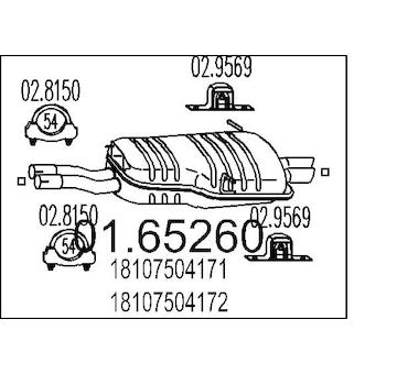 Zadní tlumič výfuku MTS 01.65260