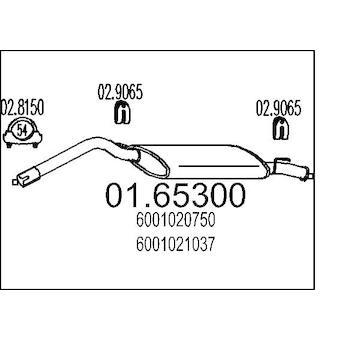 Zadní tlumič výfuku MTS 01.65300