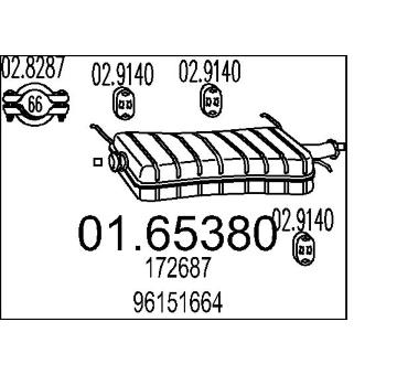 Zadní tlumič výfuku MTS 01.65380