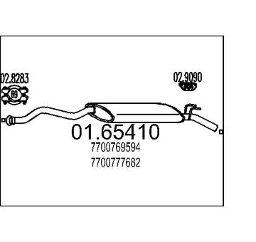 Zadní tlumič výfuku MTS 01.65410