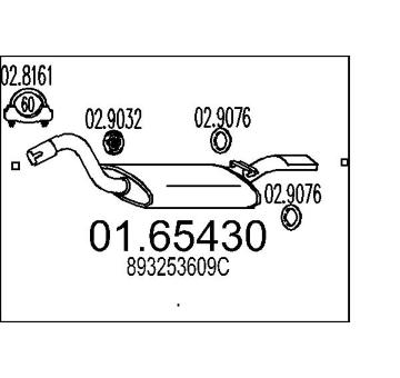 Zadní tlumič výfuku MTS 01.65430