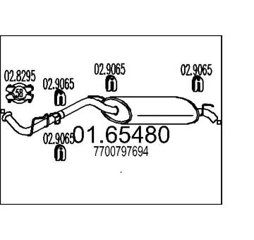 Zadní tlumič výfuku MTS 01.65480