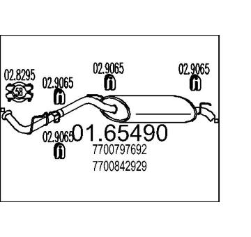 Zadní tlumič výfuku MTS 01.65490