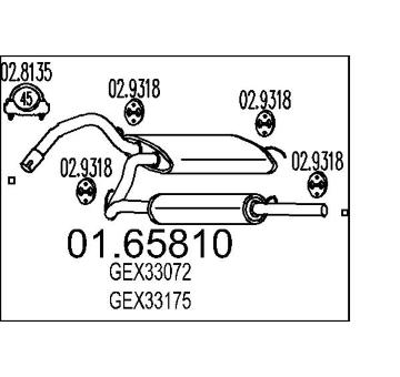 Zadní tlumič výfuku MTS 01.65810