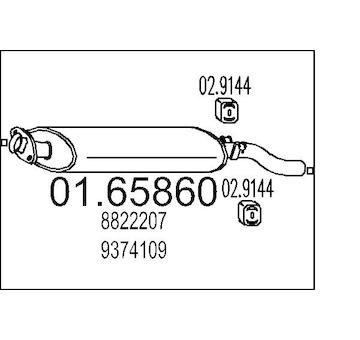 Zadní tlumič výfuku MTS 01.65860
