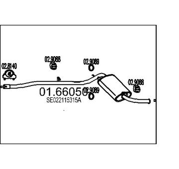 Zadní tlumič výfuku MTS 01.66050