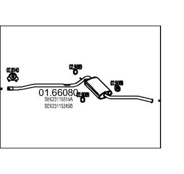 Zadní tlumič výfuku MTS 01.66080