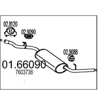 Zadní tlumič výfuku MTS 01.66090
