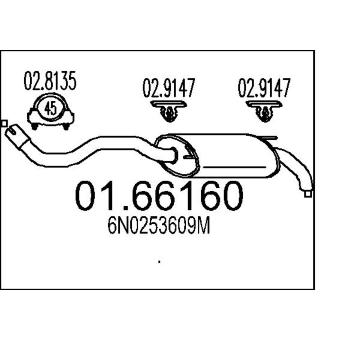 Zadní tlumič výfuku MTS 01.66160